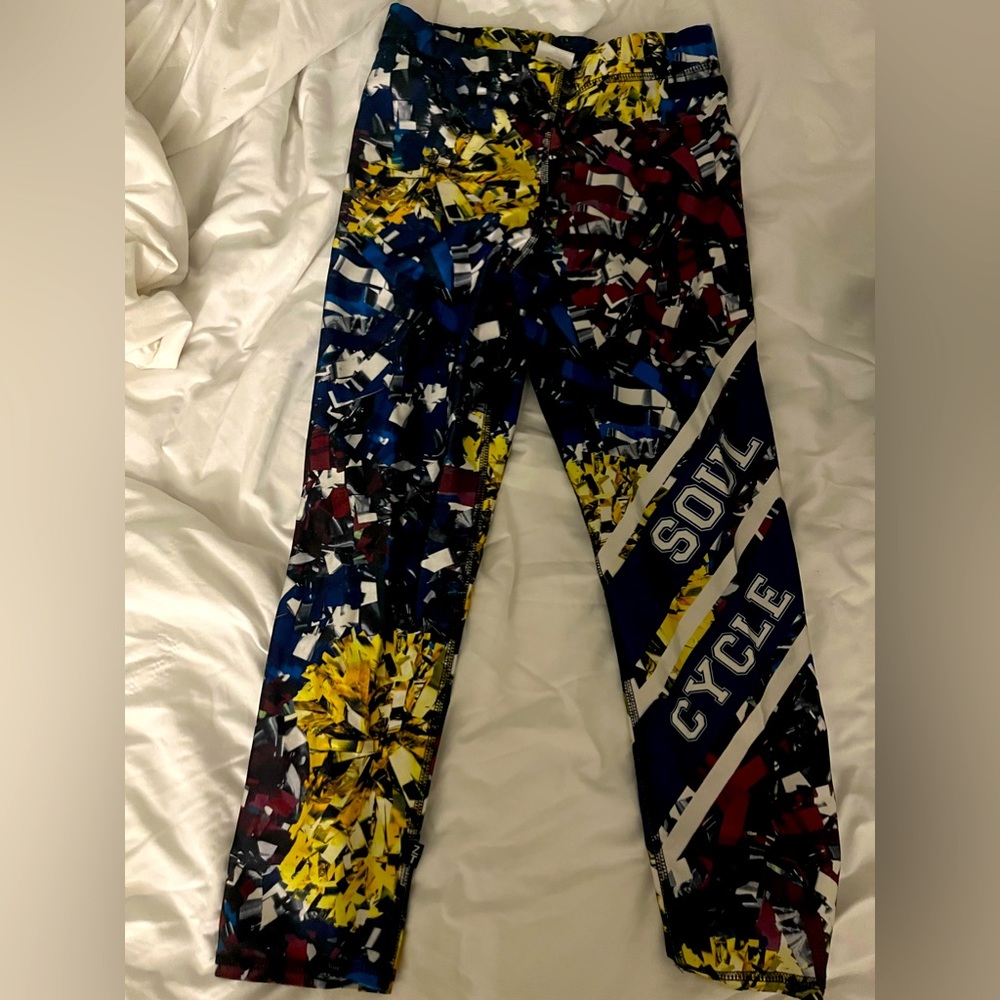 Soul cycle multi color leggings in size M